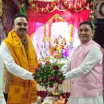 पंडित लल्लन तिवारी ने किया गणपति बप्पा का दर्शन