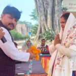 ब्लॉक प्रमुख बृजेश यादव के नेतृत्व में निकाली गई विकसित भारत संकल्प यात्रा