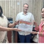 उत्कृष्ट कार्य के लिए सम्मानित की गई दिव्या त्रिपाठी