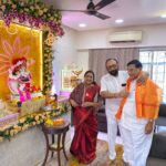 समाजसेवी अवध नारायण सिंह के यहां गणेश दर्शन करने पहुंचे चित्रसेन सिंह