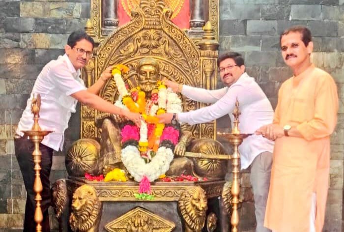 छत्रपति शिवाजी महाराज की जयंती पर किया गया अभिवादन