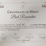 राष्ट्रीय मूट कोर्ट प्रतियोगिता में स्नेहिल राय को मिला बेस्ट रिसर्चर अवार्ड