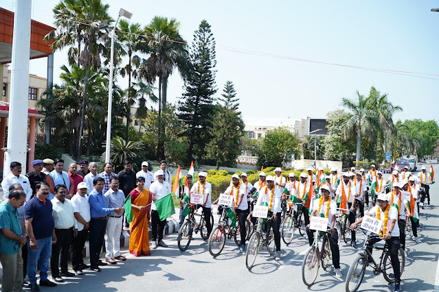 नशा मुक्त एवं दहेज मुक्त भारत का संदेश देते हुए निकली गई साइकिल यात्रा