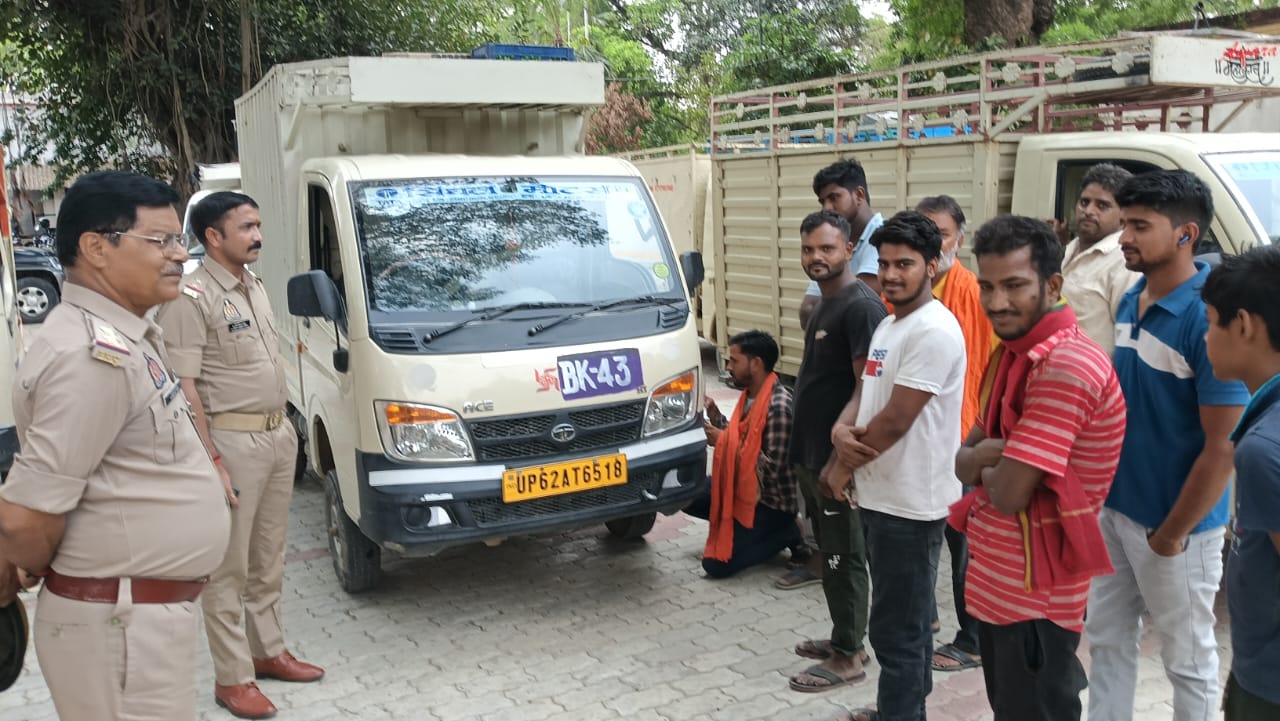 बक्सा थाने पे अभियान के दूसरे दिन तक 150 सौ वाहनों पर कोड नो एलॉट