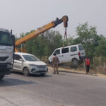 स्कूल वैन की हुई टक्कर, दो बच्चे हुए घायल