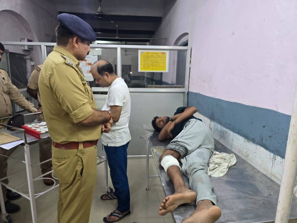 जौनपुर। मुठभेड़ में छह आरोपी गिरफ्तार, दो गोली लगने से घायल।