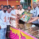 *कस्बे से 151 फिट लम्बी तिरंगा कावड़ यात्रा बनी प्रसंशा का विषय*