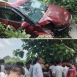 *अनियंत्रित होकर पेड से टकराई कार पुलिस ने घायलो को भेजा अस्पताल*