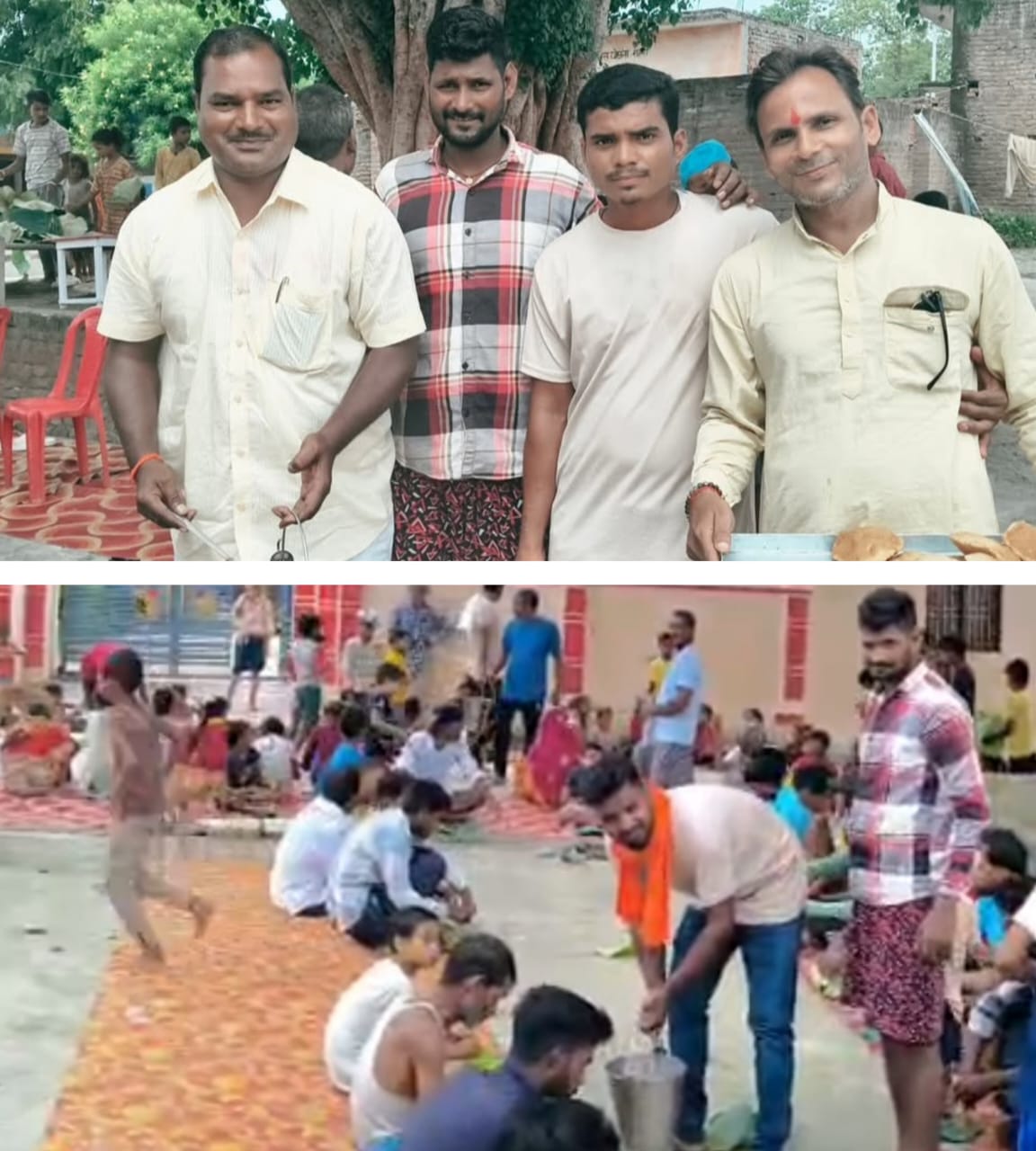 *गौरी बाबा मन्दिर प्रांगण मे कांवड कमेटी ने मिलकर किया भण्डारा*