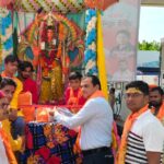 दौलतिया हनुमान मंदिर मेले में निकाली गई शोभायात्रा
