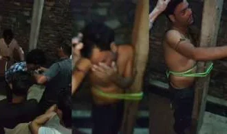 पीलीभीत: आधी रात प्रेमिका से मिलने पहुंचा प्रेमी, परिजनों ने खंभे से बांधकर लाठी-डंडों से बेरहमी से पीटा; वीडियो वायरल
