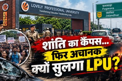 LPU छात्र प्रदर्शन के बाद फगवाड़ा में पुलिस तैनाती और NH-44 पर तनावपूर्ण स्थिति