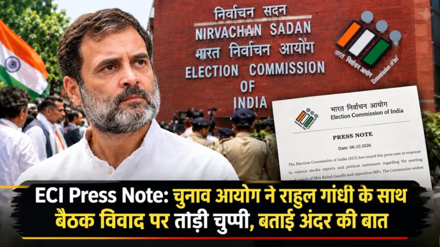 ECI Press Note on Rahul Gandhi meeting controversy and Election Commission guidelines
