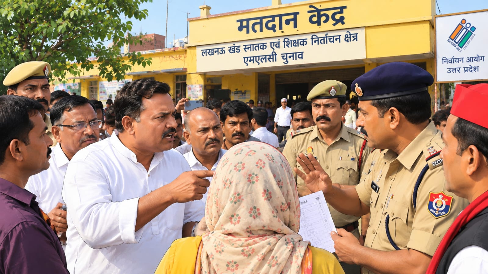 सीतापुर के महोली में एमएलसी चुनाव के दौरान बैलेट पेपर छीनने के आरोप से जुड़ा मतदान विवाद
