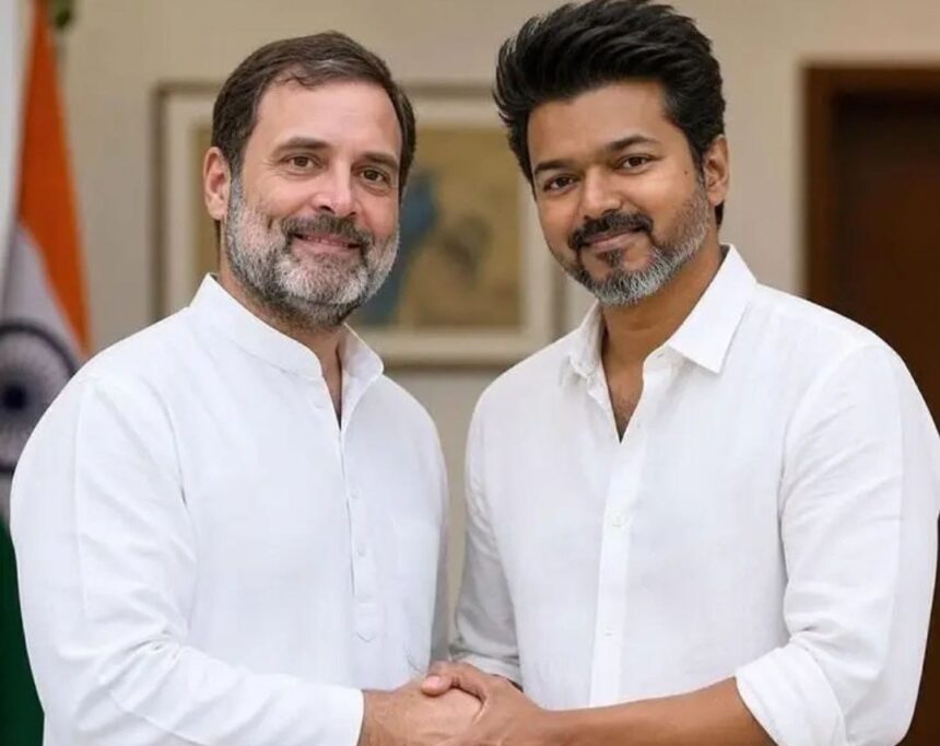 चेन्नई में SIR प्रक्रिया के खिलाफ TVK और कांग्रेस के प्रदर्शन की तस्वीर