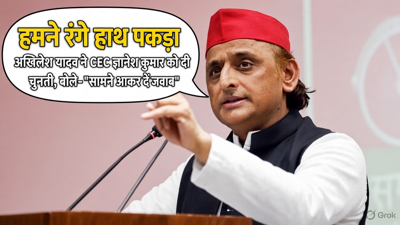 ​अखिलेश यादव का चुनाव आयोग पर हमला और CEC ज्ञानेश कुमार के खिलाफ विरोध प्रदर्शन