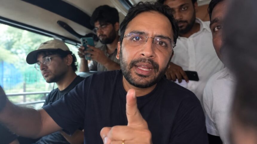 जंतर-मंतर पर CJP प्रदर्शन के दौरान आशुतोष रांका