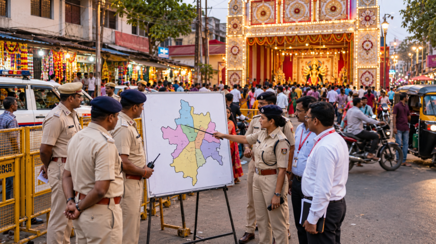 दुर्गापूजा पर धनबाद में सुरक्षा का कड़ा पहरा, 7 जोन में बंटा जिला; 379 दंडाधिकारी संभालेंगे मोर्चा
