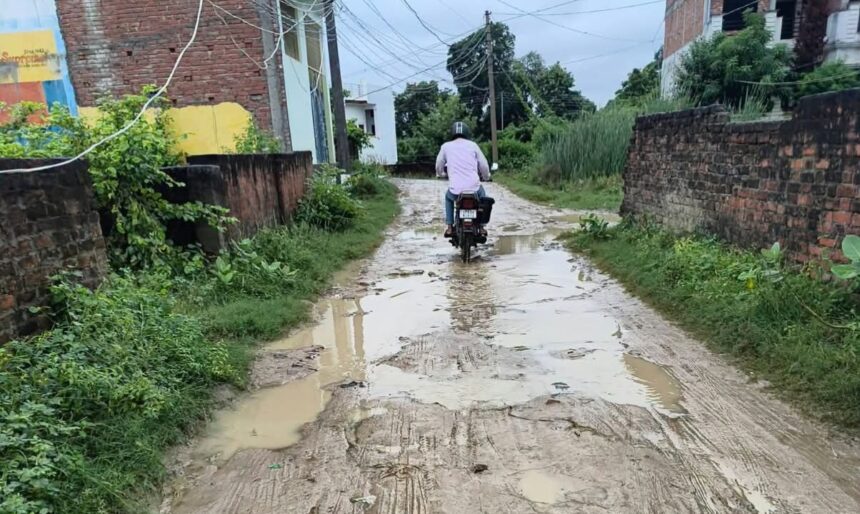 दपुर महावीर कॉलोनी में सड़क की बदहाली, 72 घंटे से बिजली गुल !
