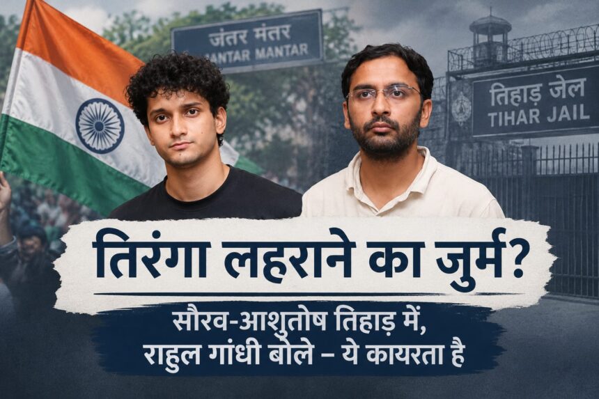 तिरंगा प्रदर्शन मामले में सौरव दास और आशुतोष रांका की न्यायिक हिरासत तथा राहुल गांधी का समर्थन