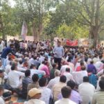 महा हड़ताल एवं धरना प्रदर्शन में पहुंचे जौनपुर साधन सहकारी समिति के सचिव